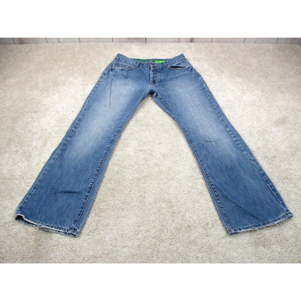 United Colors Of Benetton Jeans Mens 32 Bootcut Blue Denim Boot Leg 32x30